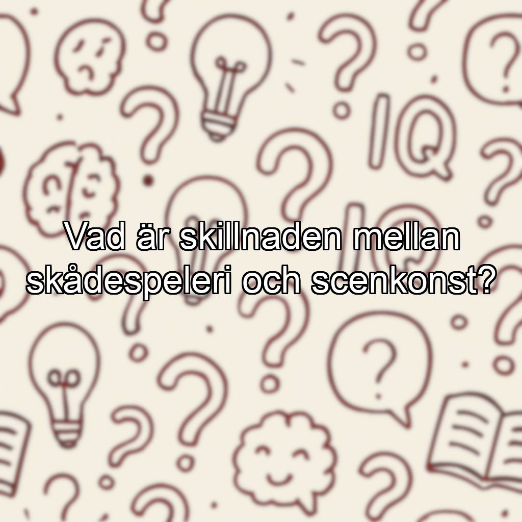 Vad är skillnaden mellan skådespeleri och scenkonst?
